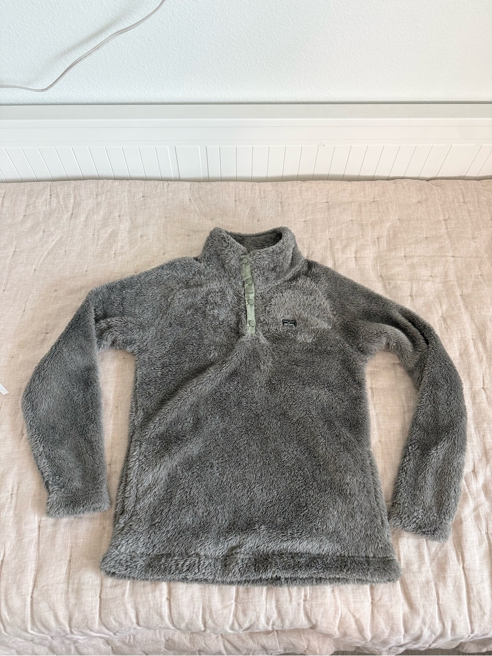 Kimes Ranch Fozzie Fleece Pullover Womens Brown Sherpa Quarter Snap Size Large